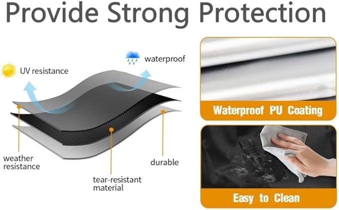 Portable Grill Bag for VIVOHOME Oval Cast Iron Grill Outdoor Portable Gas Charcoal Grill Tabletop Skillet Heavy Duty Bag Waterproof - 18" L×9" W×9" H