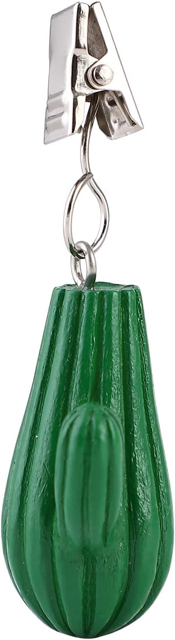 TwoFish Home Set of 4 New Green Cactus Tablecloth Weights Clips Handicraft New Green Cactus Tablecloth Clamps Pack of 4