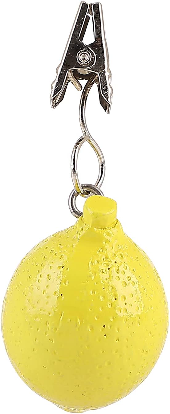 TwoFish Home Set of 4 Lemon Resin Tablecloth Weights Clips Handicraft Lemon Tablecloth Clamps Pack of 4