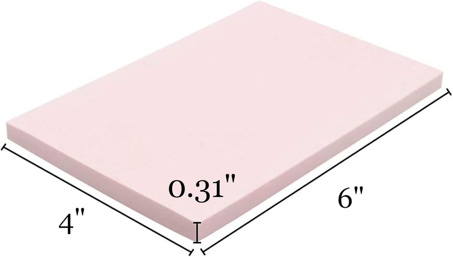 Tosnail 16 Pack 4" x 6" Rubber Stamp Carving Blocks, Soft Rubber for Craft Project - Great for Beginners and Professional - Pink