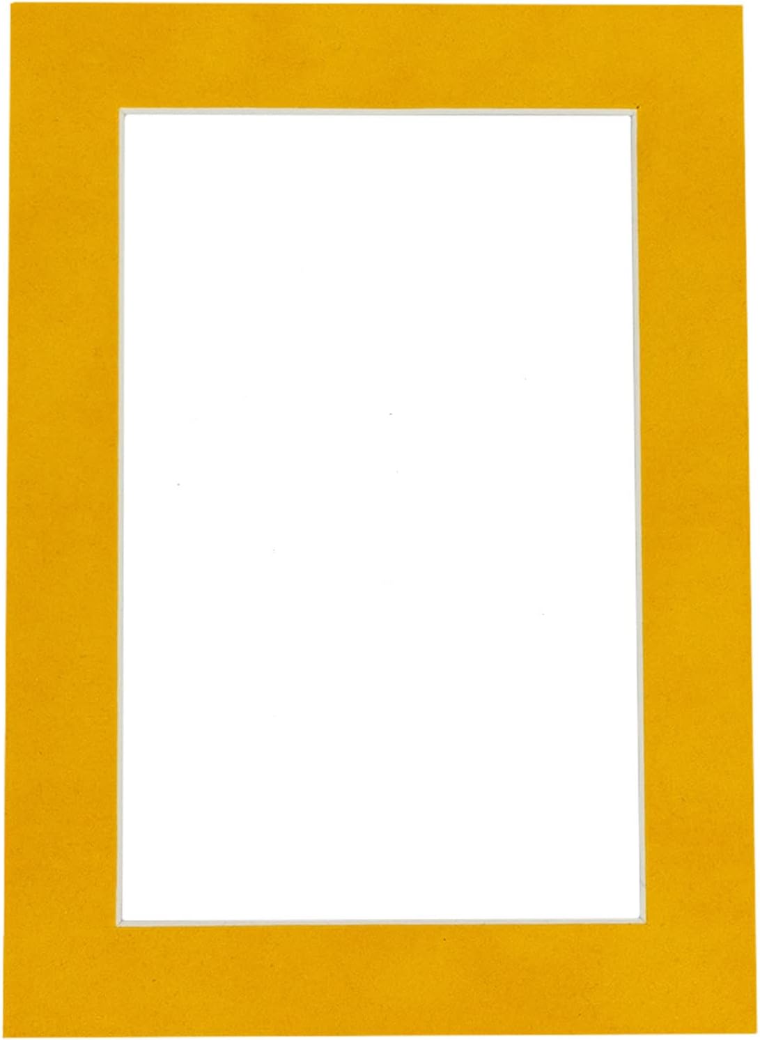 Pack of Ten Acid Free 11x14 Mats Bevel Cut for 8.5x11 Photos - Bright Yellow Precut Matboards With Backing Boards and Self Seal Bags for Pictures, Framing - 4-ply Thickness
