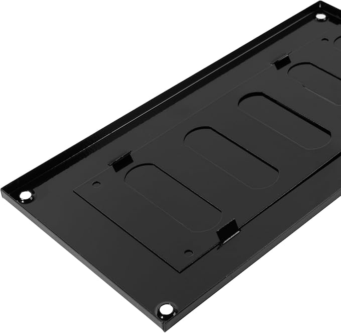 8" x 4" Inch (Outer Dimensions) Black Adjustable Air Wall Vent Cover - Indoor Outdoor Metal Grille - Heating, Cooling, Ventilation for Home, Garage, Shed - Open and Close Register 7.87 x 3.93