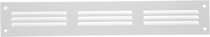 Repa Market 12x2 Inch Air Vent Cover/White Galvanized Steel Louvered Grill Cover with Mesh Screen/Wall or Ceiling Vent/Durable Flush Mount HVAC Register for Indoor and Outdoor Ventilation