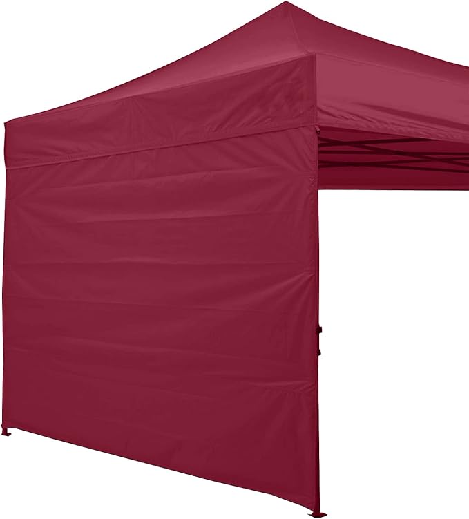 ABCCANOPY Instant Canopy SunWall 10x10 FT, 1 Pack Sidewall Only, No Frame or Top, Burgundy