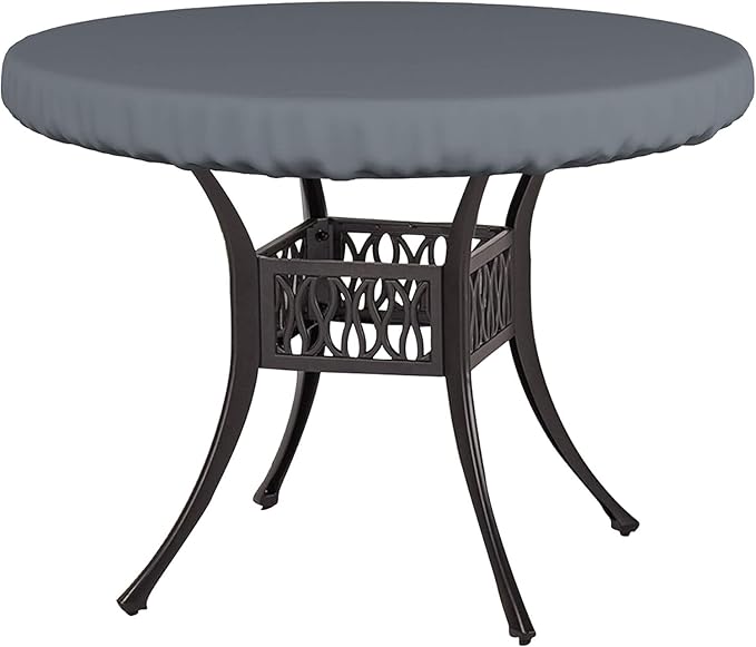 Covers & All Round Table Top Cover, 12 Oz Waterproof UV & Weather Resistant Patio Table Cover, Outdoor Table Cover for Patio Outdoor Furniture & Coffee Table (44" Dia x 4" H Inches, Gray)
