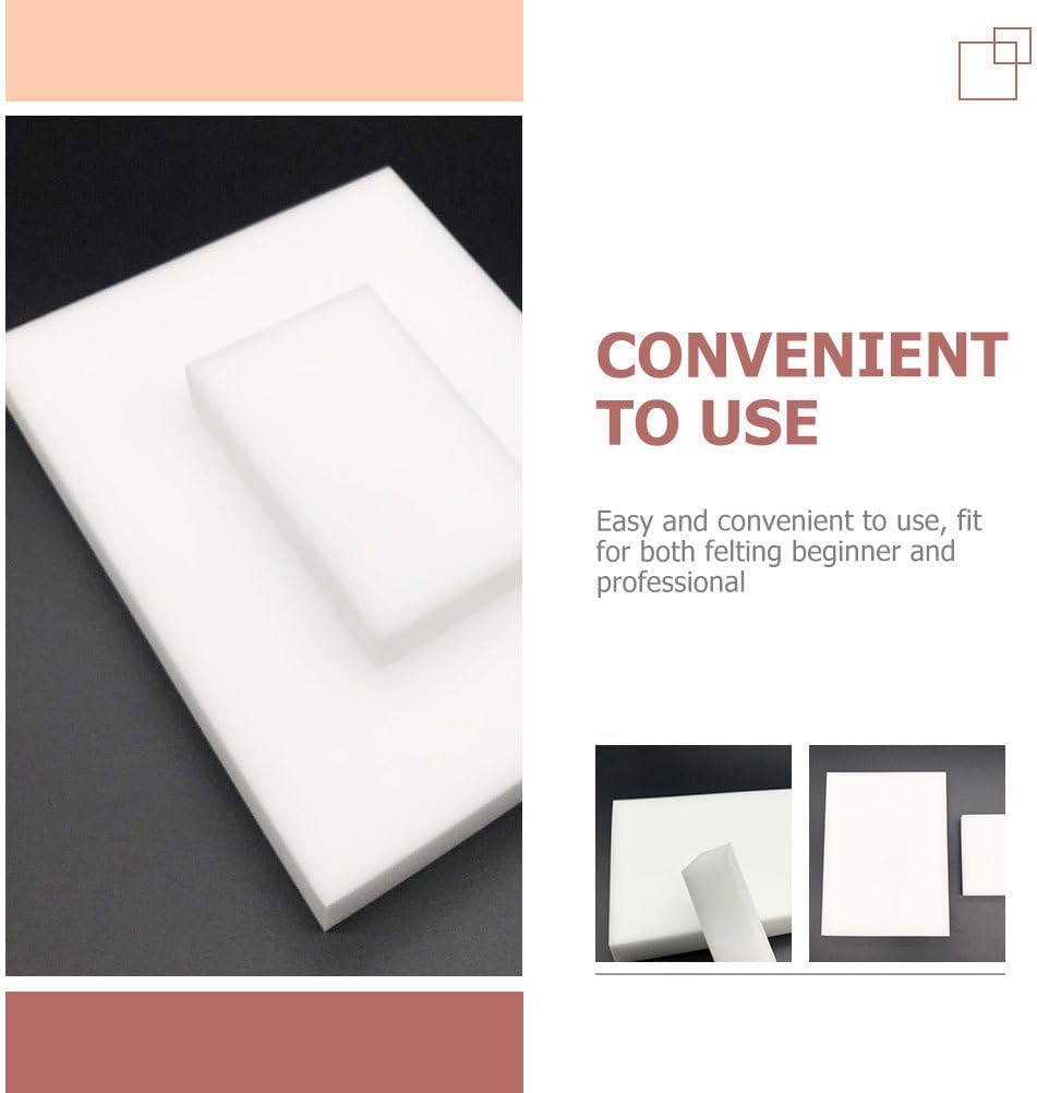 Healifty 10pcs Needle Felting Sponge Blocks Gadgets Pads Kit Home Foam Felt Mat Supplies Square Tool for Kids DIY Beginner 3.93x2.36x0.78 in