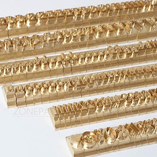 ZONEPACK Copper Brass Stamping Flexible Alphabet Number Symbol Character Stamp Mold Die, Letter Holder, Positioning Plate DIY for Hot Foil Stamping Machine (26pcs MEB Uppercase)