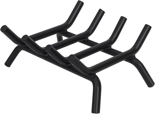 Fireplace Grate 14 inch - Fireplace Log Grates Heavy Duty Solid Round Steel | Log Grate for Fireplace No Assembly Required, Burning Wood Stove Grate for Indoor Chimney Hearth, Outdoor Camping