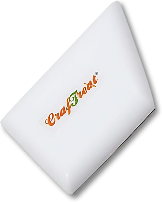 CrafTreat Teflon Bone Folder and Scoring Tool - Ergo Square - Paper Scorer for Paper Crafting, Origami, Bookbinding, Scrapbooking - Leather Burnishing Tool - Smooth, Non Stick,Ergonomic Craft Tool