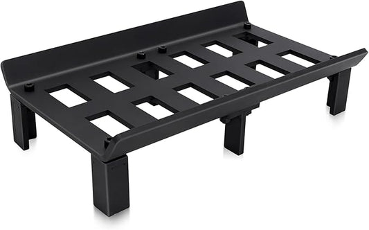 STBoo Fireplace Grate 17inch - Wood Stove Grates Heavy Duty | Fireplace Log Holder | Firewood Log Burning Wrought Iron Rack | Fire Pit Tray for Indoor Chimney Hearth & Outdoor Kindling Tool