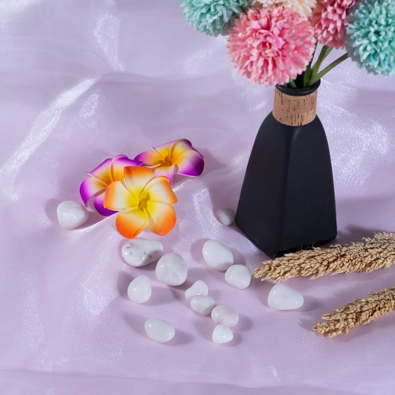 Fynite Baby Pink Organza Fabric by The Yard | 5 Yard Long | 44" Wide | Bridal Soft Sheer Organza Tulle for DIY Wedding Dress Fashion Craft Decorations