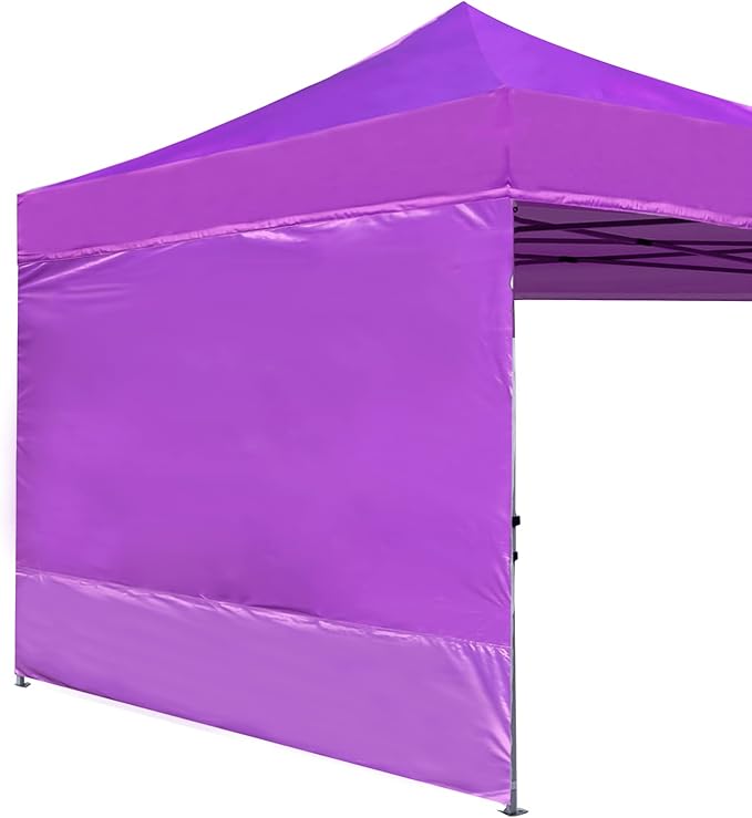 ABCCANOPY Instant Canopy SunWall 10x10 FT, 1 Pack Sidewall Only, No Frame or Top, Purple