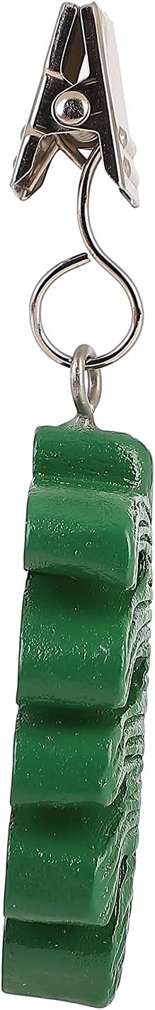 TwoFish Home Set of 4 Resin Green Leaves Tablecloth Weights Clips Handicraft Green Leaves Tablecloth Clamps Pack of 4