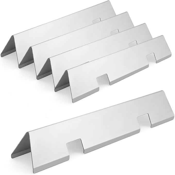 15.3 inch Flavorizer Bars for Weber Spirit I & II E310 E320 E330 S310 S320 S330 Gas Grills with Front Control Knobs, Replacement for Weber Spirit Grill Parts 7636, Stainless Steel, 5 PCS