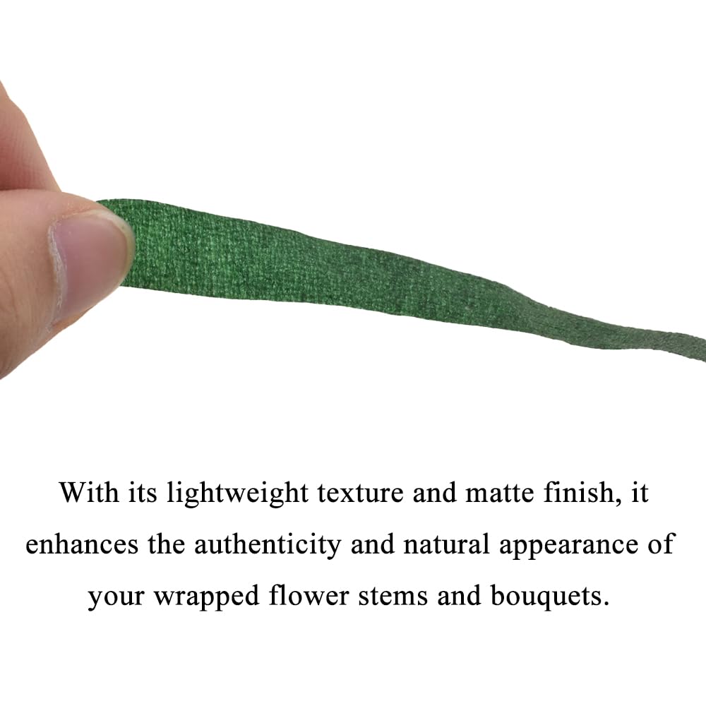 HAHIYO Dark Green 3Rolls 0.5Inch Wide Floral Tape - 270Feet/90Yard Total Paper Waterproof Florist Stem Wrap Tape Decorative Tape for Bouquet Stem Wrapping Corsages Flower Arranging Floral Craft