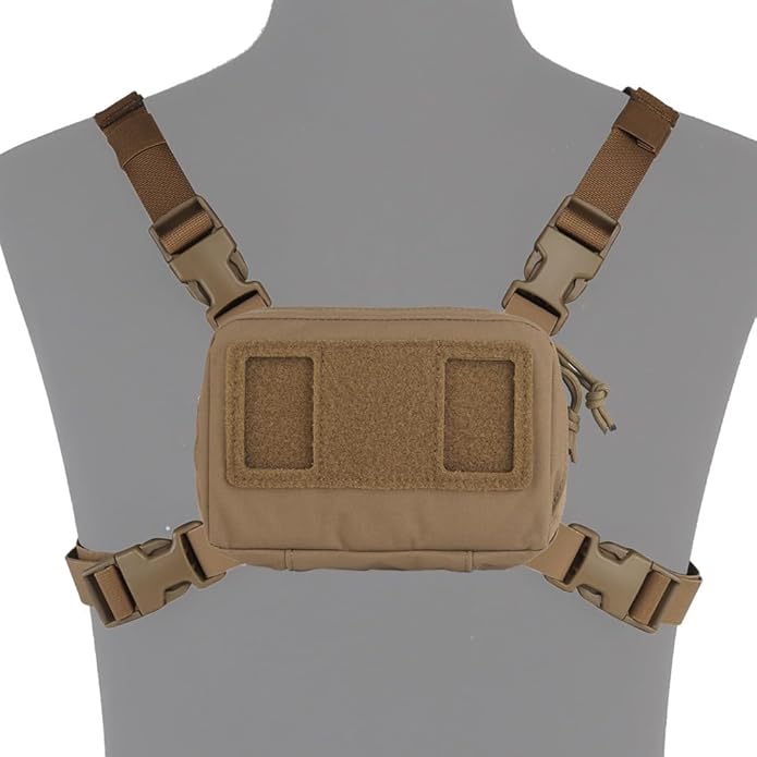 FoldPanel Tactical Chest Vest Pouch Set, Chest Rig Phone Mount as 4.7-6.7" Phone Plate Carrier Accessory with Pouch Cover