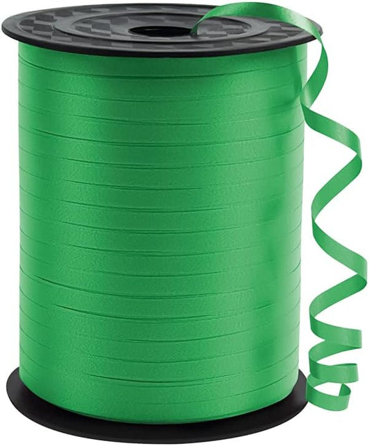 KMER LIFE Premium Green Curling Ribbon, 1/5" Wide x 500 Yards Christmas Curling Ribbons for Gift Wrapping, Party Decoration, Balloon String, Ribbons for Florist Flower (1 Roll)