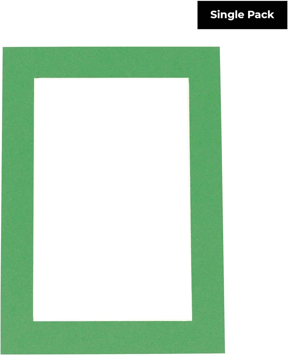 5x7 Mat for 8.5x11 Frame - Precut Mat Board Acid-Free Bright Green 5x7 Photo Matte For a 8.5x11 Picture Frame, Premium Matboard for Family Photos, Show Kits, Art, Picture Framing, Pack of 1 Mat