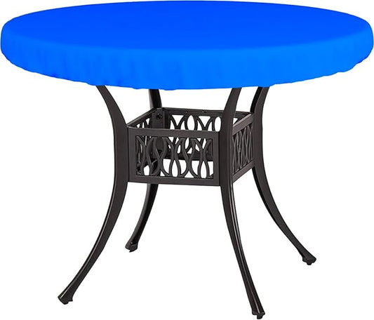 Covers & All Round Table Top Cover, 18 Oz Heavy Duty Waterproof UV & Weather Resistant Patio Table Cover, Outdoor Table Cover for Patio Outdoor Furniture & Coffee Table (30" Dia x 4” H Inches, Blue)