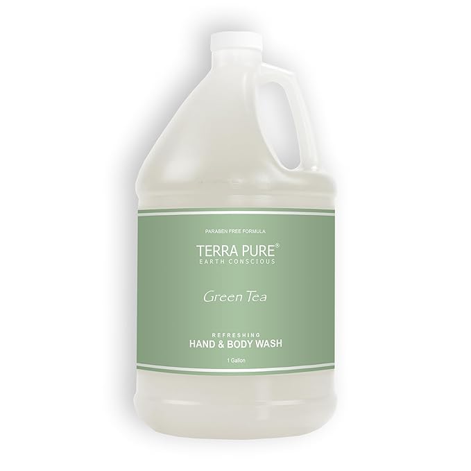 Terra Pure Hotel Hand & Body Wash Soap | Four Gallons | Designed to Refill Soap Dispensers (Set of 4)