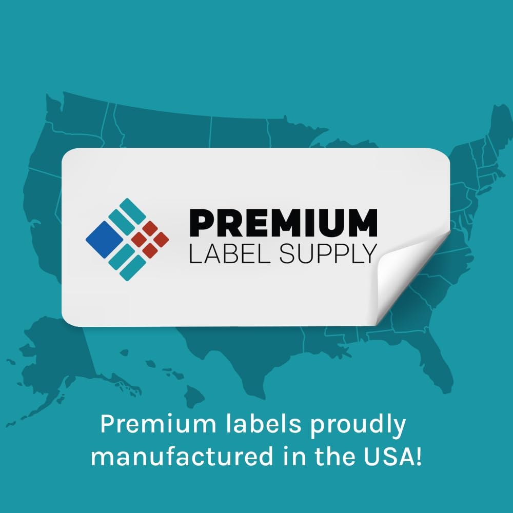 Premium Label Supply Brown Kraft Sticker Labels – 4" x 5" – Laser/Inkjet Compatible – (4 per Sheet), 500 Sheets – 2,000 Total Adhesive Labels