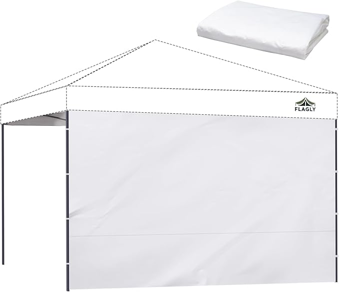 10x10 Pop Up Canopy Sidewall - 1 PC 300D Waterproof Attachable Tent Wall, Privacy Shade for Outdoor Events, Vendor Booths (Tent Not Included, Basic Style)