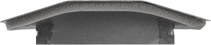 Repa Market 17" x 5" Inch Air Exhaust Grille for Round Ducts - Adjustable Louvre Blades - Galvanized Air Supply Vent Cover - Side Fit Round Surface Canal Ducting from 9.84" to 35.43" Inches