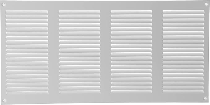 Vent Systems 16" x 8" Inch (Overall Dimensions) Pack of 10 - White - Air Vent Cover Metal Air Return Grill with Built-in Pest Guard Screen HVAC Vent Duct Cover for Home Improvement