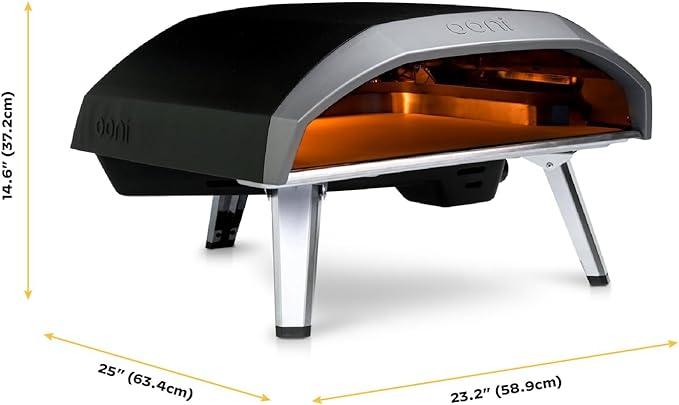 Ooni Koda 16 Natural Gas Pizza Oven - Essentials Pizza Oven Bundle - Includes 14" Perforated Pizza Peel