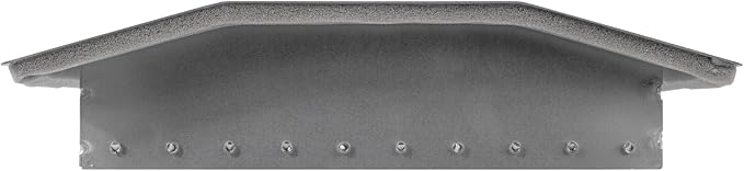 Repa Market 17" x 9" Inch Air Exhaust Grille for Round Ducts - 2 Adjustable Louvre Blades - Galvanized Air Supply Vent Cover - Side Fit Round Surface Canal Ducting from 19.68" to 55" Inches
