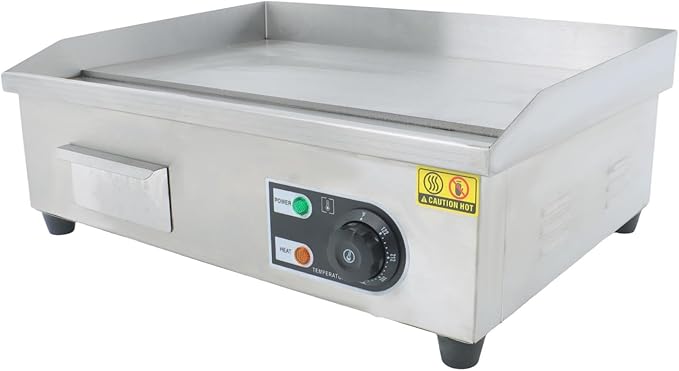 findmall 22 Inch Teppanyaki Grill 1600W Commercial Electric Griddle for Both Home and Commercial Environments