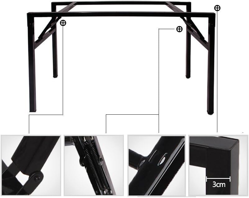 Need Home Office Desk 47 inches Folding Computer Table Workstation No Install, Teak and Black