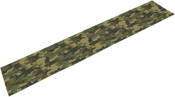 Camo Table Runner, Military Camouflage Coast Guard Force Soldier Hunting Themed Table Runner for Holiday Birthday Party Home Kitchen 13x108in