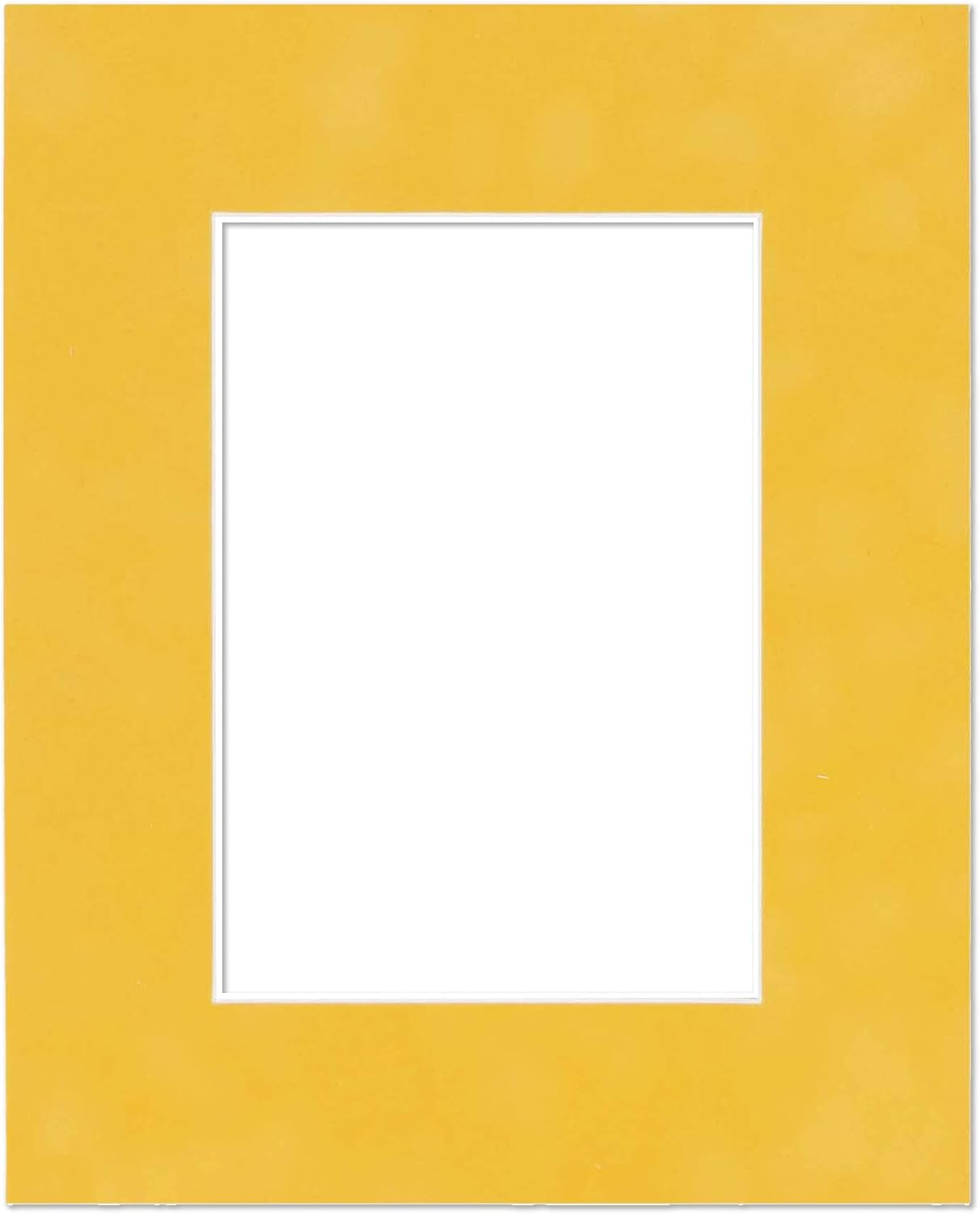Pack of 25 Acid Free 11x14 Mats Bevel Cut for 8.5x11 Photos - Sunrise Yellow Suede Precut Matboards For Pictures, Photos, Framing - 4-ply Thickness