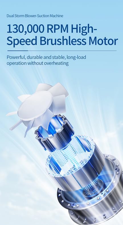joic 130,000 RPM Powerful 100 Speed Portable Fan, High Speed Turbo Air Blower/Cleaner, 8000mAh Battery Handheld USB C Rechargeable, For Heat Beach Camping BBQ Cooling Hikinh Gift For Men Women Kids