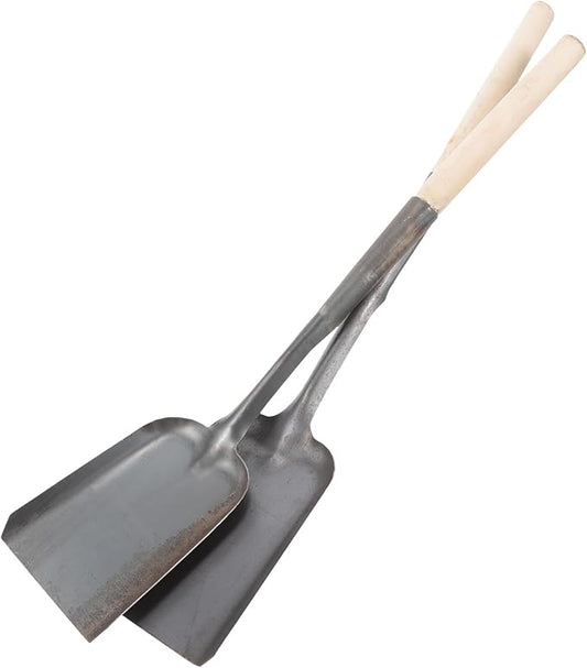 Garneck 2pcs Metal Ash Shovel Lightweight Portable Coal and Fireplace Scoop for Garden BBQ Stove Cleaning Practical Dig Soil Spade for Efficient Hearth Maintenance