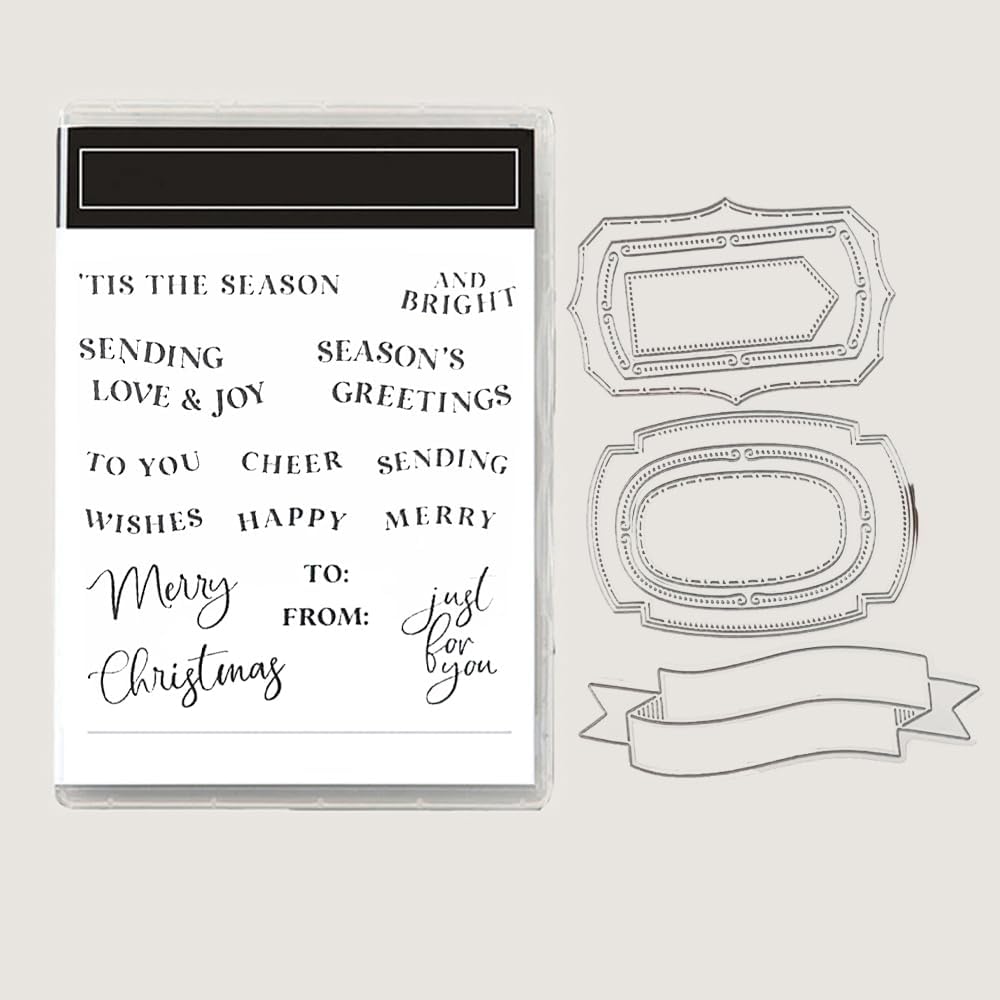 2025-2026 Stamps and Dies for Card Making, Stamps and Dies Set 2025 for Christmas and Halloween, Die Cut DIY Various Festivals Album Scrapbooking Birthdays Greeting Card (M4285)