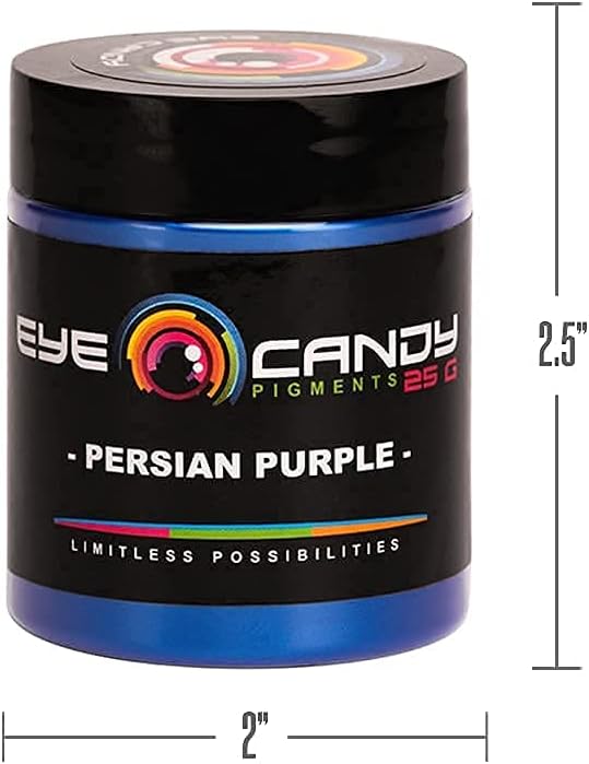 Eye Candy Pigments Premium Purple Mica Powder - Persian Purple (25gr) - for Epoxy, Resin, Soap, Paint, Woodworking, Acrylic Pouring, Bath Bombs, Fishing Lures - DIY Arts and Crafts Additive