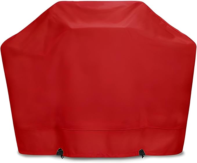 Eevelle Meridian Patio BBQ Grill Cover for Outdoor Grill - Marine Grade Fabric - Durable - Waterproof Covers - All-Weather Protection Barbeque Gas Grill Cover – (51" H x 72" W x 26" D, Red)