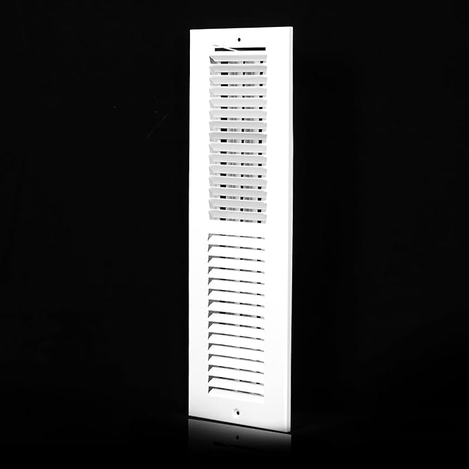 24x4 Vent Register [Duct Opening], Vent Covers for Home Ceiling, Two-Way Ventilation Register, Adjustable Solid Steel Wall Register Vent Cover (24"W x4"H [Duct Opening])