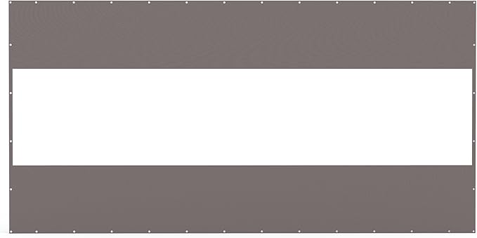Domi Heavy Duty Outdoor Clear Panel Curtain, 18 oz Waterproof PVC Polyester Curtain, Weather Resistant & Tearproof for Patios, Gazebos, Pergolas, Privacy Screen (8'H x 16'W, Gray)
