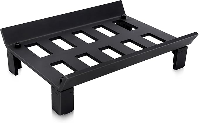 STBoo Fireplace Grate 13inch - Wood Stove Grates Heavy Duty | Fireplace Log Holder | Firewood Log Burning Wrought Iron Rack | Fire Pit Tray for Indoor Chimney Hearth & Outdoor Kindling Tool