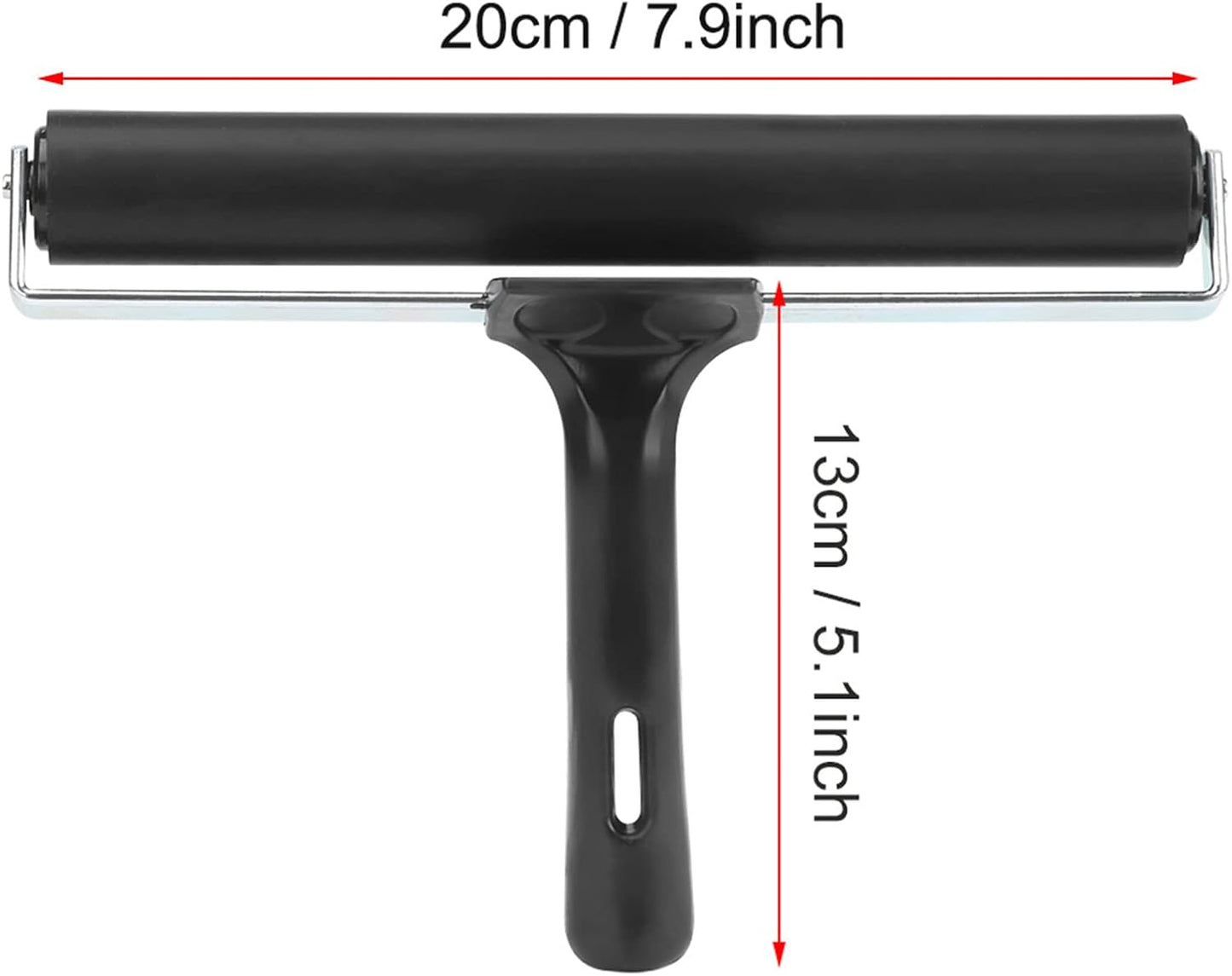 7.8 Inch Soft Rubber Brayer,Rubber Brayer Roller Paint Brush Ink Applicator Art Craft Oil Painting Tool