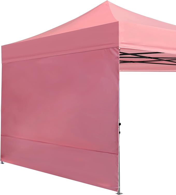 ABCCANOPY Instant Canopy SunWall 10x10 FT, 1 Pack Sidewall Only, No Frame or Top, Pink
