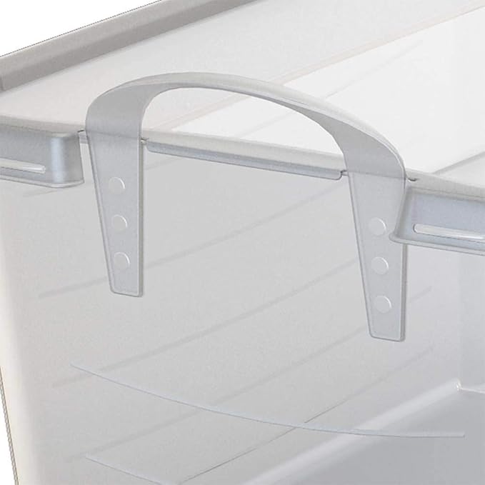 Life Story 6 Pack Light Duty Stackable Storage Bin, 55 Quart Home Organizer, Versatile Lightweight Locking Bins with Carrying Handles, Clear