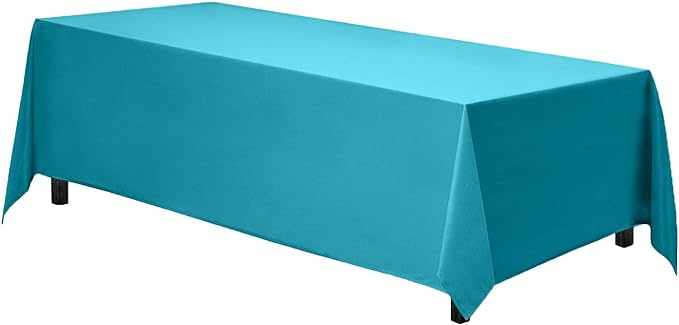 Gee Di Moda Rectangle Tablecloth - 90 x 132 Inch Caribbean Table Cloth for 6 Foot Tables with Floor-Length Drop - Heavy Duty Washable Fabric for Holiday Party, Dinner, Weddings & Baby Shower