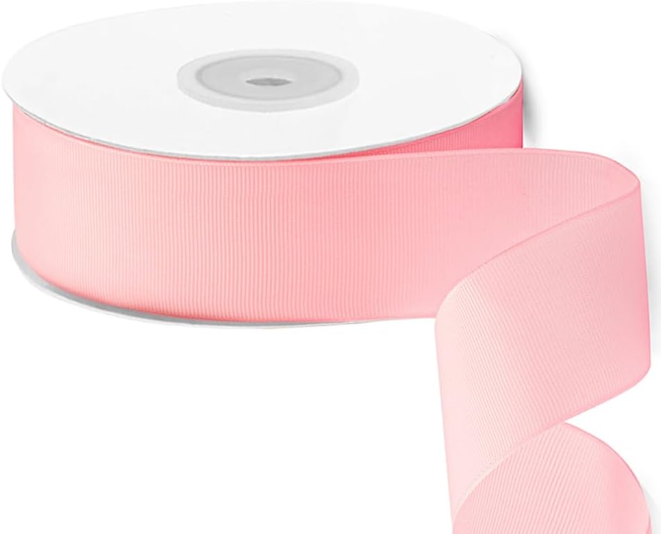 LIUYAXI 2" X 50 Yards Solid Pink Grosgrain Ribbon, Perfect for Crafts, Wedding Decor, DIY Hair Accessories, Sewing, Gift Package Wrapping and More