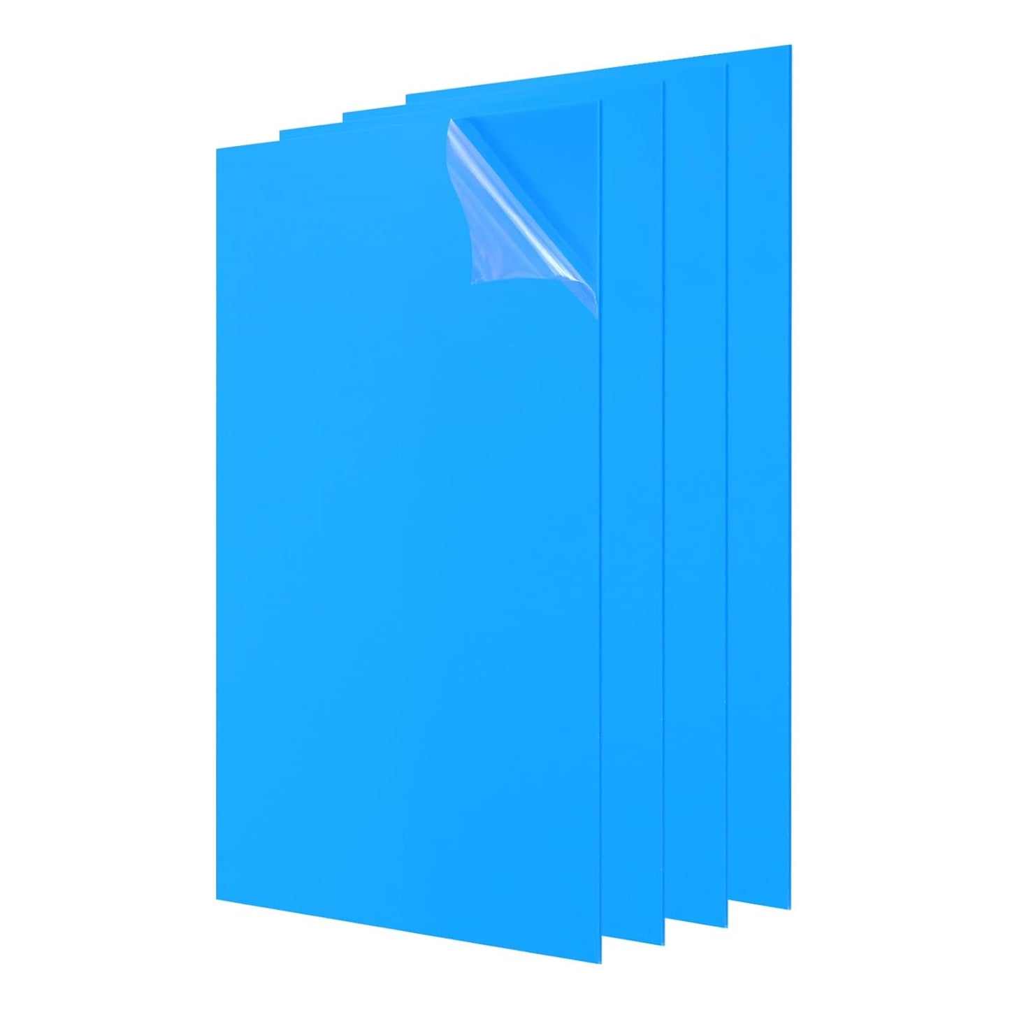 uxcell 4Pcs Acrylic Sheets 12x8 Inch Acrylic Panel 1/8 Inch-3mm Plastic Board for Picture Frames Sign Holders DIY Display Projects Craft, Blue