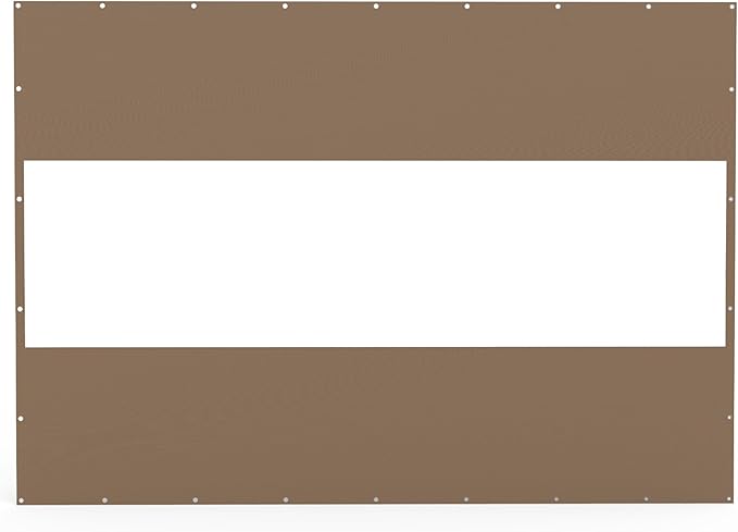 Domi Heavy Duty Outdoor Clear Panel Curtain, 18 oz Waterproof PVC Polyester Curtain, Weather Resistant & Tearproof for Patios, Gazebos, Pergolas, Privacy Screen (7'H x 10'W, Brown)
