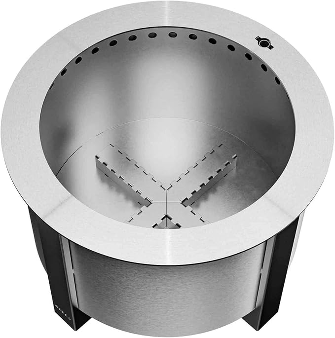 Breeo Smokeless Fire Pit (X Series 19, Stainless Steel) | 22.1 inch Smokeless Firepit for Outside | 47 Pounds | Ideal for Families, Gifts for Dad | Compatible with Wide Range of Breeo Accessories